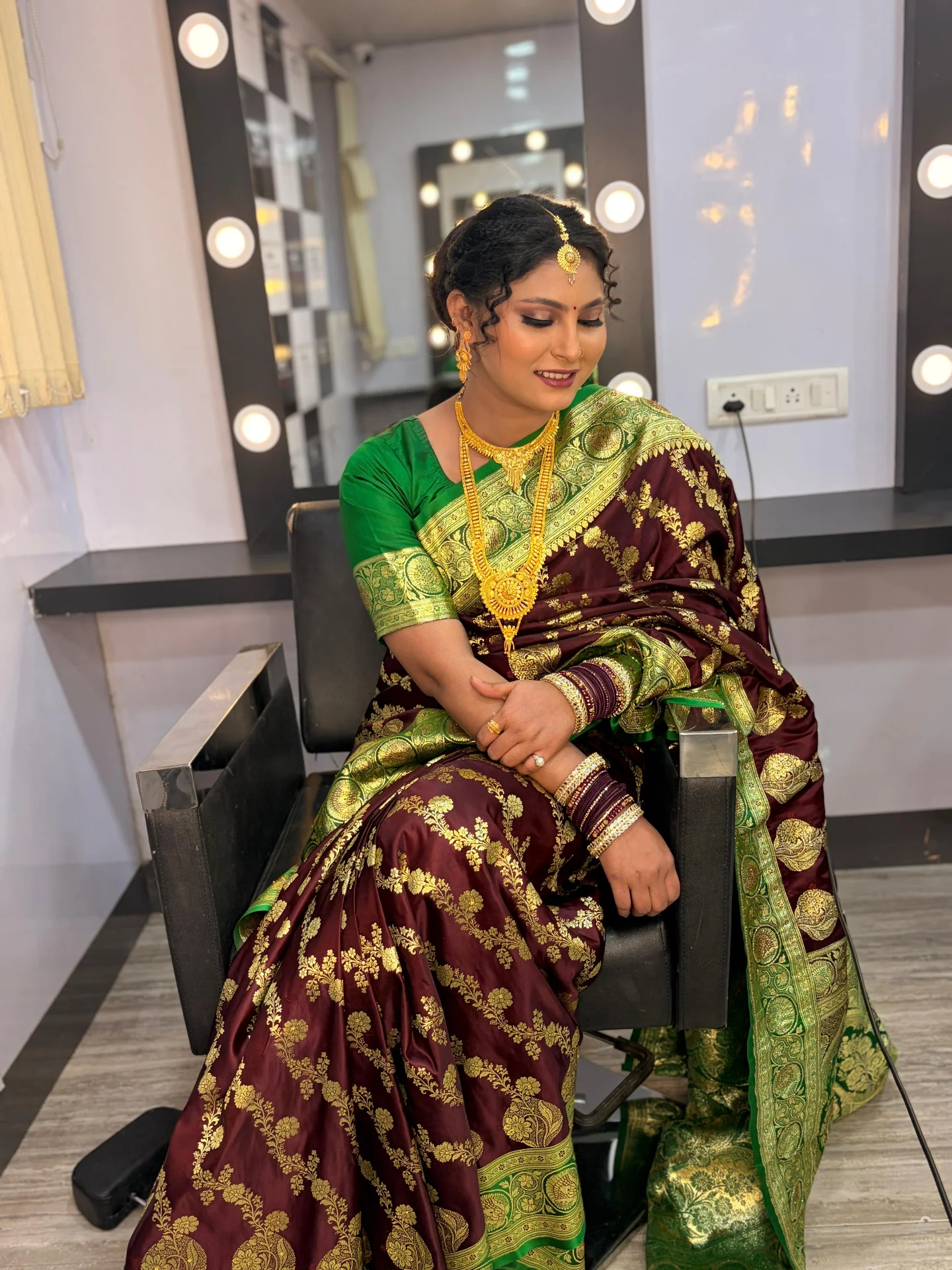 Banarasi bridal seated portrait — Patna