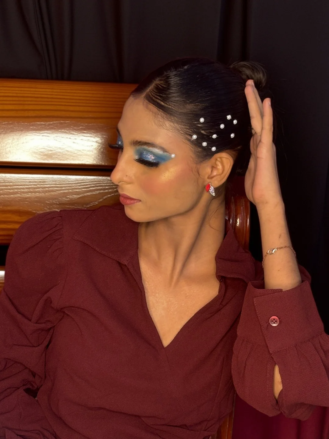 Editorial blue eye makeup — Therounak Patna