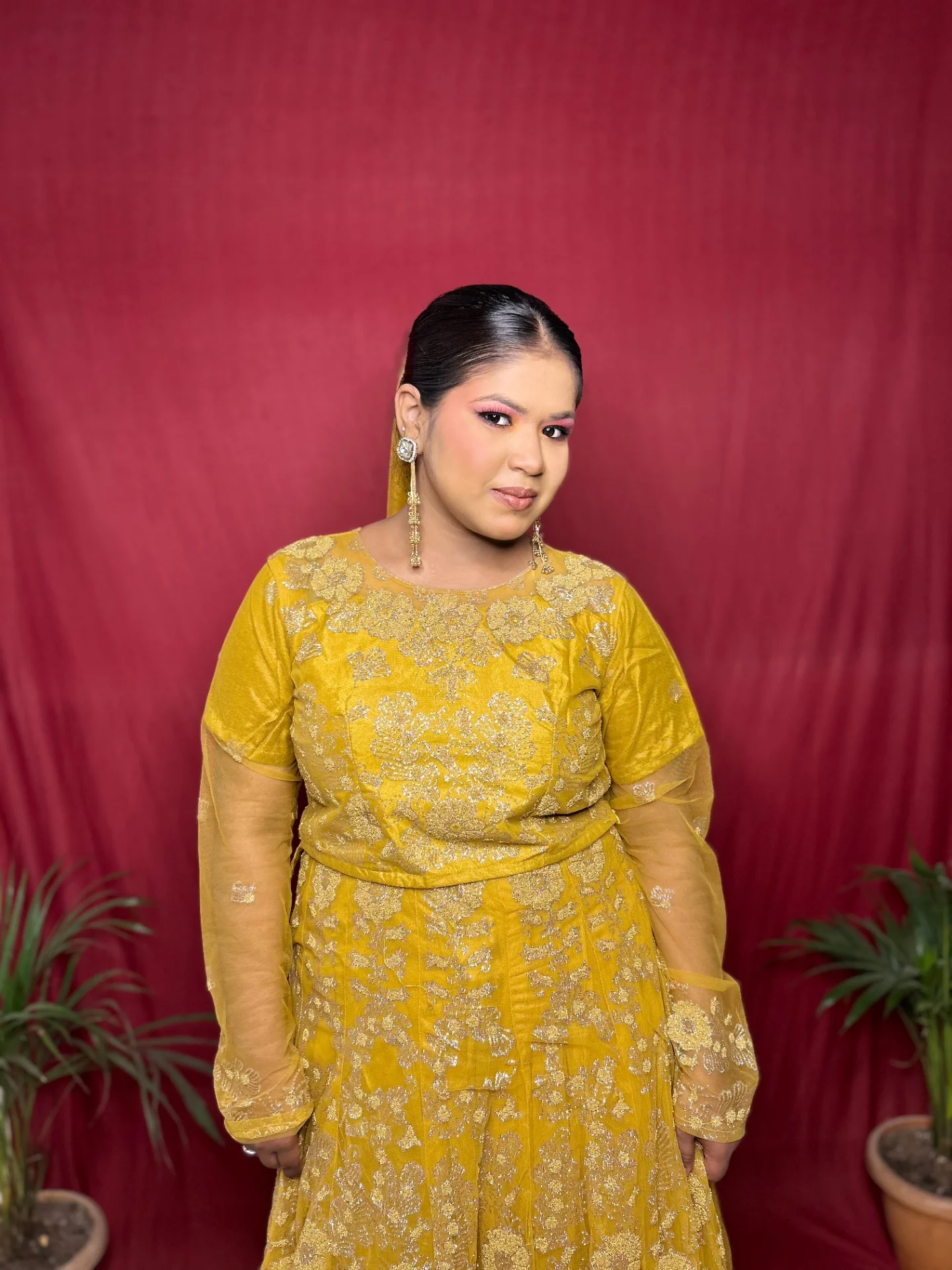 Haldi yellow smiling bride — Patna